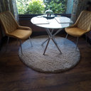 Canora Grey Palermo Velvet Modern Dining Chairs with Tapered Metal Legs ...